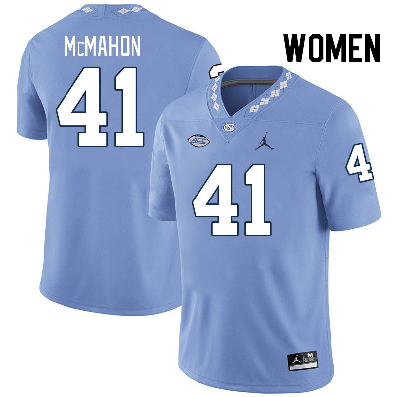 Women #41 Kenyon McMahon North Carolina Tar Heels College Football Jerseys Stitched-Carolina Blue